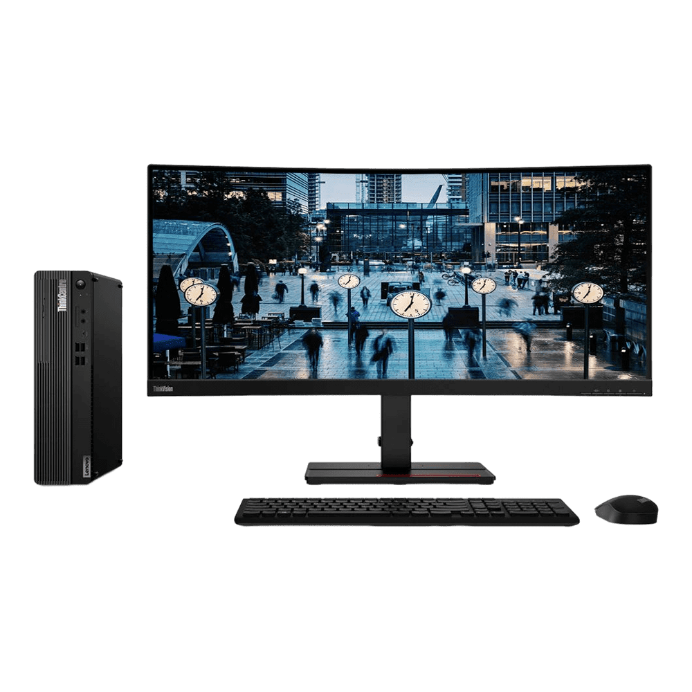 Lenovo PC Bureau Thincenter M70s Intel-i3 10100 4Go 1ToHDD Freedos + Ecran 24" 11EX002NFM (LN_M70S_I3)