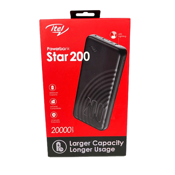 Itel 20000mAh Power Bank Star 200C ( Star200)