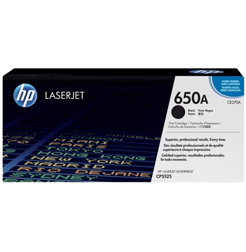 HP 650A Noir - Toner HP LaserJet d'origine (CE270A)
