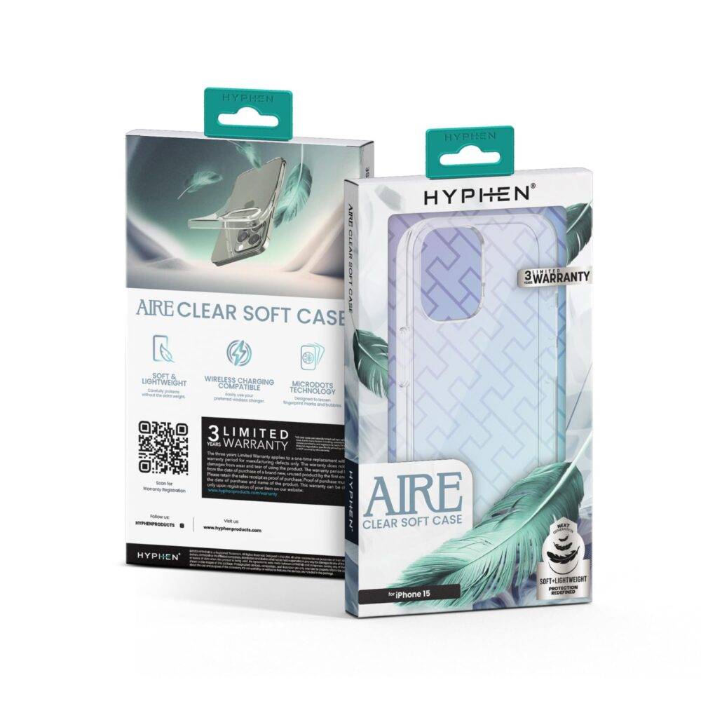 hyphen aire clear soft case iphone 15 6 1 hpc cs158078 2