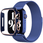 hyphen apple watch frame protector 41mm blue and rose gold haw fp41blrg7729 1
