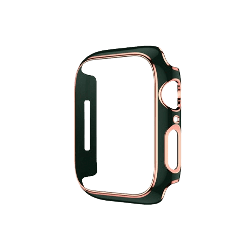 hyphen apple watch frame protector 41mm green and rose gold haw fp41grg7736 1