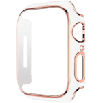 hyphen apple watch frame protector 45mm white and rose gold haw fp45wrg7743 1