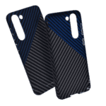 hyphen dual color carbon fiber case samsung s23 plus black and blue hpc cs23pbbl7293 1