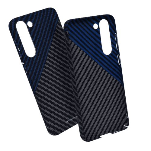 hyphen dual color carbon fiber case samsung s23 plus black and blue hpc cs23pbbl7293 1