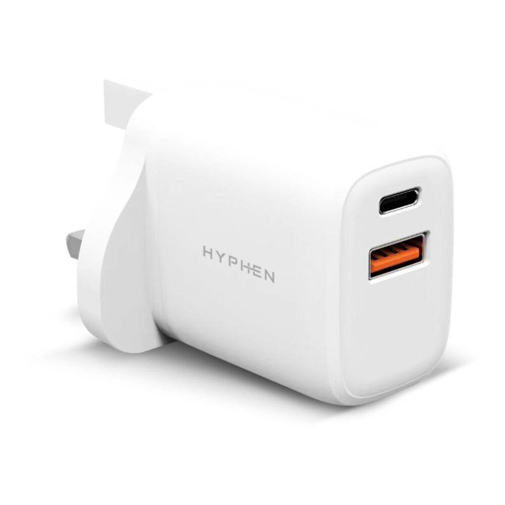 hyphen dual port pd adaptor 20w uk plug white hpa d20ukw0485 2