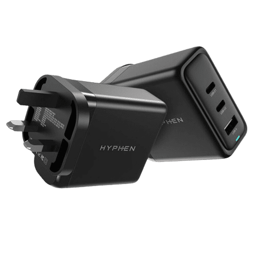 hyphen gan adaptor 100w uk plug black hpa g100wukb7828 1