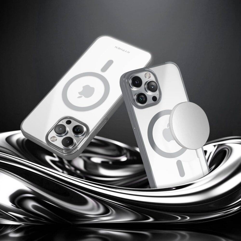 hyphen noct magsafe frame case titanium grey iphone 15 pro 6 1 hpc fgy15p8351 2
