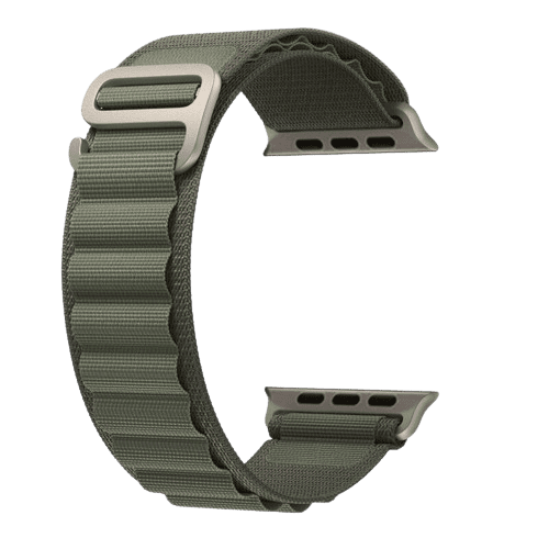 hyphen watch strap apple ultra 49mm nylon loop large green hws aulgn496562 1