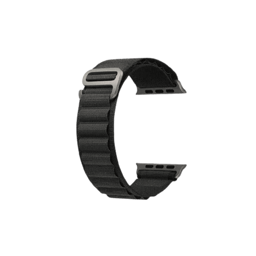 hyphen watch strap apple ultra 49mm nylon loop medium black hws aumbk496470 1